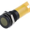 Lampka kontrolna do montażu panelowego 24V dc, Żółta 14mm LED Końcówka lutownicza RS PRO