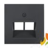 BERKER B.KWADRAT Płytka czołowa do gniazda komputerowe podwójne UAE antracyt mat 14091606 HAGER