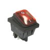 Włącznik kołyskowy KCD4-R 16A 250V podwójny on-off czerwony hermetyczny IP65