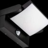 2940 Wall light fixture, 17 W, 2520 lm, 3000 K, black, IP65, sensor