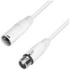 Adam Hall K4MMF0100-SNOW XLR Cable 1x plug 1x socket 1m White