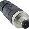 Plug, M12, 5 pole, screw connection, screw locking, straight, 1250 05 T9