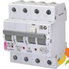 Wyłącznik różnicowoprądowy z członem nadprądowym C 10A 3P+N 30mA typ AC KZS-4M 3P+N AC C10/0.03 002174022 ETI