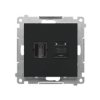 SIMON 55 Gniazdo HDMI + RJ45 kat.6. czarny mat TGHRJ45.01/149 KONTAKT SIMON
