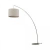 Lampa podłogowa MOBY BROWN z lnianym wiszącym kloszem, gwint E27 TK Lighting