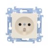 Simon 10 Gniazdo pojedyncze z/u z przesłonami kremowe 16A 250V IP20 CGZ1Z.01/41