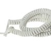 Sznur spiralny telefoniczny słuchawkowy 4m biały szychowy