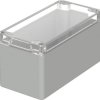 PC enclosure, (L x W x H) 160 x 80 x 85 mm, light gray/transparent (RAL 7035), IP65, 02231100