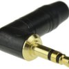 NEUTRIK Wtyk kątowy Audio AUX mini Jack 3,5mm Stereo na kabel do 4,5mm pozłacany czarny NTP3RC-B