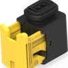 Socket housing, 2 pole, 1 row, black, 1-2382278-1