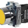 Przycisk sterowniczy żółty 1xNO 10A IP54 metal AS22-BA51