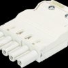 92.953.4053.0 Socket, 5-pin, white, screw connection