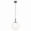 Lampa wisząca z dużym białym kloszem czarna z serii FARO K-4887 Kaja Lighting
