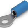 Insulated ring cable lug, 1.0-2.6 mm², AWG 16 to 14, 4.34 mm, M4, blue, 34160