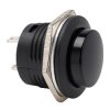 Przycisk Chwilowy R13-507 Czarny 250V-3A 16mm Monostabilny Okrągły