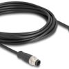 kabel LAN Delock 80811, 1 szt., RJ45, M12, CAT 5e, S/FTP, 5.00 m, czarny