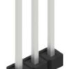 Pin header, 3 pole, pitch 2.54 mm, straight, black, 10058440