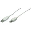 LogiLink CU0007 USB cable USB 2.0 USB-A plug, USB-B plug 1.80 m Grey