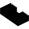 Extruded heatsink, (L x W x H) 50 x 97 x 25 mm, 2.8 to 1.05 K/W, black anodized, SK 72 50 SA