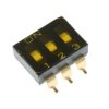 Przełącznik DIP 3-pozycyjny 3PST SMD 25 mA przy 24 V DC -20 → +70°C