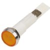 Lampka kontrolna do montażu panelowego 110V ac Pomarańczowy 10mm Neonowy Chrom Końcówka lutownicza Arcolectric (Bulgin)