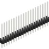 Pin header, 20 pole, pitch 1.27 mm, straight, black, 10060490
