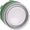 Pushbutton, for universal LED, illuminable, waistband round, white, front ring light gray, mounting Ø 22 mm, ZB5AW513C0