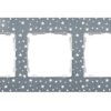 Simon Detail 82 Ramka potrójna Detail ORIGINAL-imagine SZARY ZIMNY gwiazdki / podstawa Biała 8200630-223