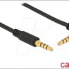 85610 Stereo Jack Cable 3.5 mm 4 pin male > male angled 1 m