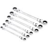 Draper 27762 HI-TORQ® Flexi Head Double Ring Ratchet Spanner Set 6 Pc