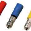 Round plug, Ø 5 mm, L 23.8 mm, insulated, straight, yellow, 4.0-6.0 mm², AWG 12-10, 9200690000