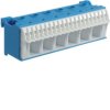 Blok samozacisków 1-biegunowy 63A QC 26 przyłączy 33x105x34mm TH35 niebieski KN26N HAGER