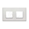 Ramka ozdobna Eikon Evo, 2+2M, Silver, 21643.07.01