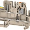 Terminal block, push-in connection, 4.0 mm², 2 pole, 32 A, 8 kV, dark beige, 2540290000