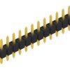 Pin header, 12 pole, pitch 2.54 mm, straight, black, 10047926