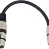 Kabel adaptera OMNITRONIC XLR (F) / Cinch (M) 0,2m czarny