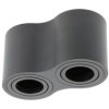 Oprawa sufitowa AVEIRO DUO, aluminium, 160x80x85mm, IP20, max 20W*2, okrągła, czarna
