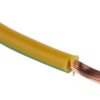 Przewód montażowy 2,5 mm² Zielony/Żółty RS PRO PVC TI3 14 AWG 1 kV DC, 600 V AC dł. 100m 50/0,25 mm 105°C BS6231