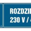 ZNAK - HH028 Rozdzielnia 230 V/400 V - arkusz 8 naklejek - arkusz 8 naklejek 10 x 3,3 cm FN - Folia samoprzylepna