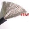 16 AWG Flexible Tinned Copper Silicone Wire - 256 Wires - 1.3 mm2 - Black