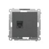 SIMON 55 Gniazdo telefoniczne pojedyncze RJ12 grafitowy mat TF1.01/116 KONTAKT SIMON