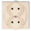 LOGO Gniazdo podwójne 2x(2P) beżowy 1LGPR-2