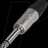 RP2C 6.35mm mono jack plug 2-pin, nickel-plated housing