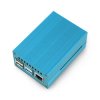 Obudowa do Raspberry Pi 4B z wentylatorem - metalowa - niebieska
