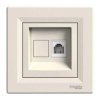 ASFORA Gniazdo telefoniczne pojedyncze RJ11 kremowe EPH4100123