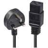 Lindy 30459 2m UK 3 Pin Plug to IEC C19 Power Cable. Black