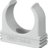 Pipe clamp, (L x W x H) 30.3 x 16 x 29.5 mm, mounting Ø 4.2 mm, PP, light gray, for electrical conduit Ø 20 mm, 2149010