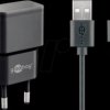 44984 Dual USB charger, 5 V, 2.4 A, microUSB, black