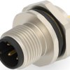 Circular connector, 4 pole, solder cup, screw locking, straight, T4132512041-000