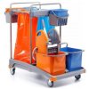 Profesjonalny wózek serwisowy TSS-0014 – 2×70 L, wiadra, prasa, stal INOX Merida